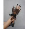 imageSHENHE Womens Lace Cuffs Lolita Wedding Wrist Length Fingerless Bridal Prom GlovesFloral Black