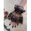 imageSHENHE Womens Lace Cuffs Lolita Wedding Wrist Length Fingerless Bridal Prom GlovesFloral Black