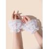 imageSHENHE Womens Lace Cuffs Lolita Wedding Wrist Length Fingerless Bridal Prom GlovesWhite