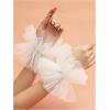 imageSHENHE Womens Lace Cuffs Lolita Wedding Wrist Length Fingerless Bridal Prom GlovesWhite a