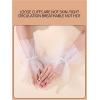 imageSHENHE Womens Lace Cuffs Lolita Wedding Wrist Length Fingerless Bridal Prom GlovesWhite a