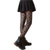 imageSHENHE Womens Patterned Fishnet Tights High Waist Pantyhose Floral StockingsBlack Heart