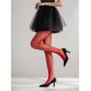 imageSHENHE Womens Patterned Fishnet Tights High Waist Pantyhose Floral StockingsFlame Print Red