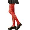 imageSHENHE Womens Patterned Fishnet Tights High Waist Pantyhose Floral StockingsFlower Red