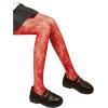 imageSHENHE Womens Patterned Fishnet Tights High Waist Pantyhose Floral StockingsFlower Red