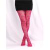 imageSHENHE Womens Patterned Fishnet Tights High Waist Pantyhose Floral StockingsHot Pink