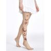 imageSHENHE Womens Patterned Fishnet Tights High Waist Pantyhose Floral StockingsMoon Star Apricot