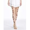 imageSHENHE Womens Patterned Fishnet Tights High Waist Pantyhose Floral StockingsMoon Star Apricot