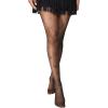 imageSHENHE Womens Patterned Fishnet Tights High Waist Pantyhose Floral StockingsMoon Sun Black