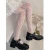 imageSHENHE Womens Patterned Fishnet Tights High Waist Pantyhose Floral StockingsNetwork White