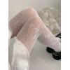 imageSHENHE Womens Patterned Fishnet Tights High Waist Pantyhose Floral StockingsNetwork White