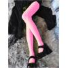 imageSHENHE Womens Patterned Fishnet Tights High Waist Pantyhose Floral StockingsOpaque Pink