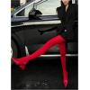 imageSHENHE Womens Patterned Fishnet Tights High Waist Pantyhose Floral StockingsOpaque Red