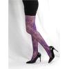 imageSHENHE Womens Patterned Fishnet Tights High Waist Pantyhose Floral StockingsPurple