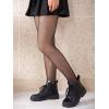 imageSHENHE Womens Patterned Fishnet Tights High Waist Pantyhose Floral StockingsSimple Black