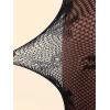 imageSHENHE Womens Patterned Fishnet Tights High Waist Pantyhose Floral StockingsSkull Black