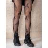 imageSHENHE Womens Patterned Fishnet Tights High Waist Pantyhose Floral StockingsSkull Black