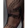 imageSHENHE Womens Patterned Fishnet Tights High Waist Pantyhose Floral StockingsSnake Print Black