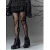 imageSHENHE Womens Patterned Fishnet Tights High Waist Pantyhose Floral StockingsSnake Print Black