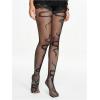 imageSHENHE Womens Patterned Fishnet Tights High Waist Pantyhose Floral StockingsSnake Print Black B