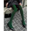 imageSHENHE Womens Patterned Fishnet Tights High Waist Pantyhose Floral StockingsSolid Dark Green