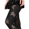 imageSHENHE Womens Patterned Fishnet Tights High Waist Pantyhose Floral StockingsStar Print Black