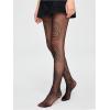 imageSHENHE Womens Patterned Tights Stockings Sheer Ultra Thin High Waist Pantyhose StockingsBlack