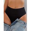 imageSHENHE Womens Tummy Control Thong Shapewear Panty High Waisted Body Shaper UnderwearBlack