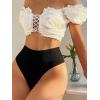 imageSHENHE Womens Tummy Control Thong Shapewear Panty High Waisted Body Shaper UnderwearBlack