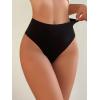 imageSHENHE Womens Tummy Control Thong Shapewear Panty High Waisted Body Shaper UnderwearBlack