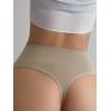 imageSHENHE Womens Tummy Control Thong Shapewear Panty High Waisted Body Shaper UnderwearKhaki