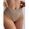imageSHENHE Womens Tummy Control Thong Shapewear Panty High Waisted Body Shaper UnderwearKhaki