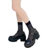 imageSHENHE Womens Fishnet Lace See Through Mesh Sheer Casual Ankle Socks Black onesize