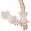 imageSHENHE Womens Lace Cuffs Lolita Wedding Wrist Length Fingerless Bridal Prom GlovesWhite Pearl Beaded