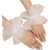 imageSHENHE Womens Lace Cuffs Lolita Wedding Wrist Length Fingerless Bridal Prom GlovesWhite a