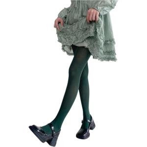 imageSHENHE Womens Patterned Fishnet Tights High Waist Pantyhose Floral StockingsOpaque Dark Green