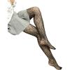imageSHENHE Womens 1pc Sheer Mesh Pattern Tights High Waist Fashionable Sexy Streetwear Fishnet StockingsBlack Spiderweb