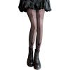 imageSHENHE Womens 1pc Sheer Mesh Pattern Tights High Waist Fashionable Sexy Streetwear Fishnet StockingsButterfly Lined Black