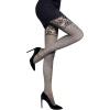 imageSHENHE Womens 1pc Sheer Mesh Pattern Tights High Waist Fashionable Sexy Streetwear Fishnet StockingsCutout Black