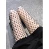 imageSHENHE Womens 1pc Sheer Mesh Pattern Tights High Waist Fashionable Sexy Streetwear Fishnet StockingsFishing Net Black