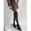 imageSHENHE Womens 1pc Sheer Mesh Pattern Tights High Waist Fashionable Sexy Streetwear Fishnet StockingsFlower Black E
