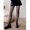 imageSHENHE Womens 1pc Sheer Mesh Pattern Tights High Waist Fashionable Sexy Streetwear Fishnet StockingsGeometric Black
