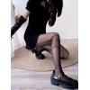 imageSHENHE Womens 1pc Sheer Mesh Pattern Tights High Waist Fashionable Sexy Streetwear Fishnet StockingsGeometric Black