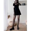 imageSHENHE Womens 1pc Sheer Mesh Pattern Tights High Waist Fashionable Sexy Streetwear Fishnet StockingsGeometric Black