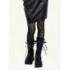 imageSHENHE Womens 1pc Sheer Mesh Pattern Tights High Waist Fashionable Sexy Streetwear Fishnet StockingsGothic Striped Black