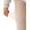 imageSHENHE Womens 1pc Sheer Mesh Pattern Tights High Waist Fashionable Sexy Streetwear Fishnet StockingsHollow Out Fishnet White