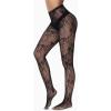 imageSHENHE Womens 1pc Sheer Mesh Pattern Tights High Waist Fashionable Sexy Streetwear Fishnet StockingsJacquard Fishnet Black