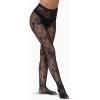 imageSHENHE Womens 1pc Sheer Mesh Pattern Tights High Waist Fashionable Sexy Streetwear Fishnet StockingsJacquard Fishnet Black