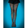 imageSHENHE Womens 1pc Sheer Mesh Pattern Tights High Waist Fashionable Sexy Streetwear Fishnet StockingsMesh Black a