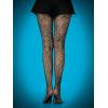 imageSHENHE Womens 1pc Sheer Mesh Pattern Tights High Waist Fashionable Sexy Streetwear Fishnet StockingsMesh Black a